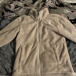crème north face jacket kids 14/16